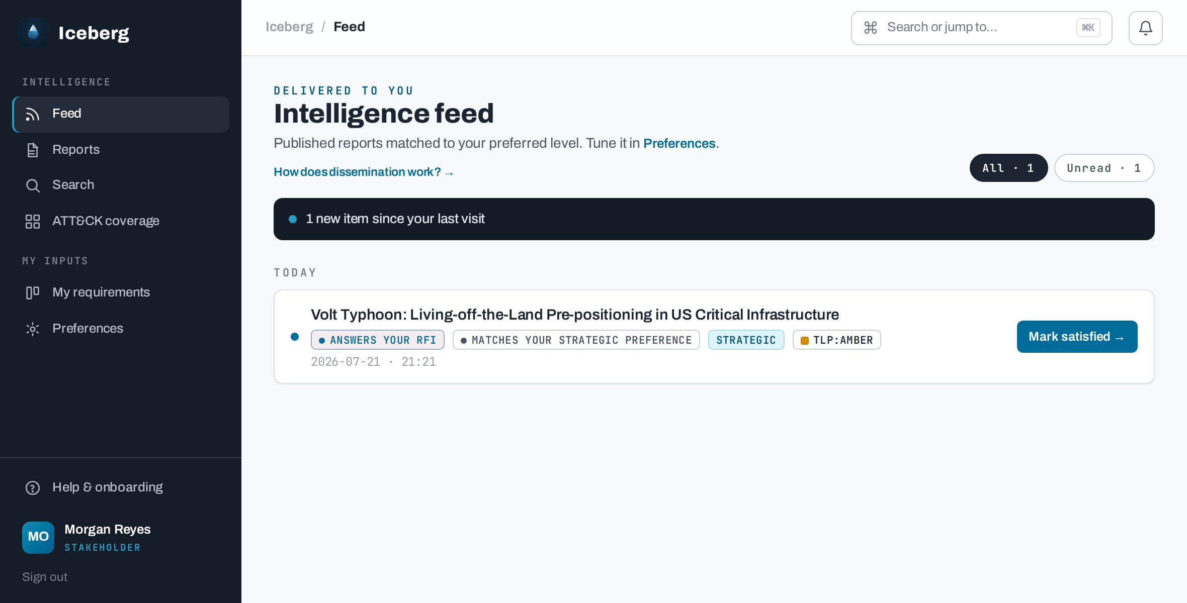 The stakeholder intelligence feed