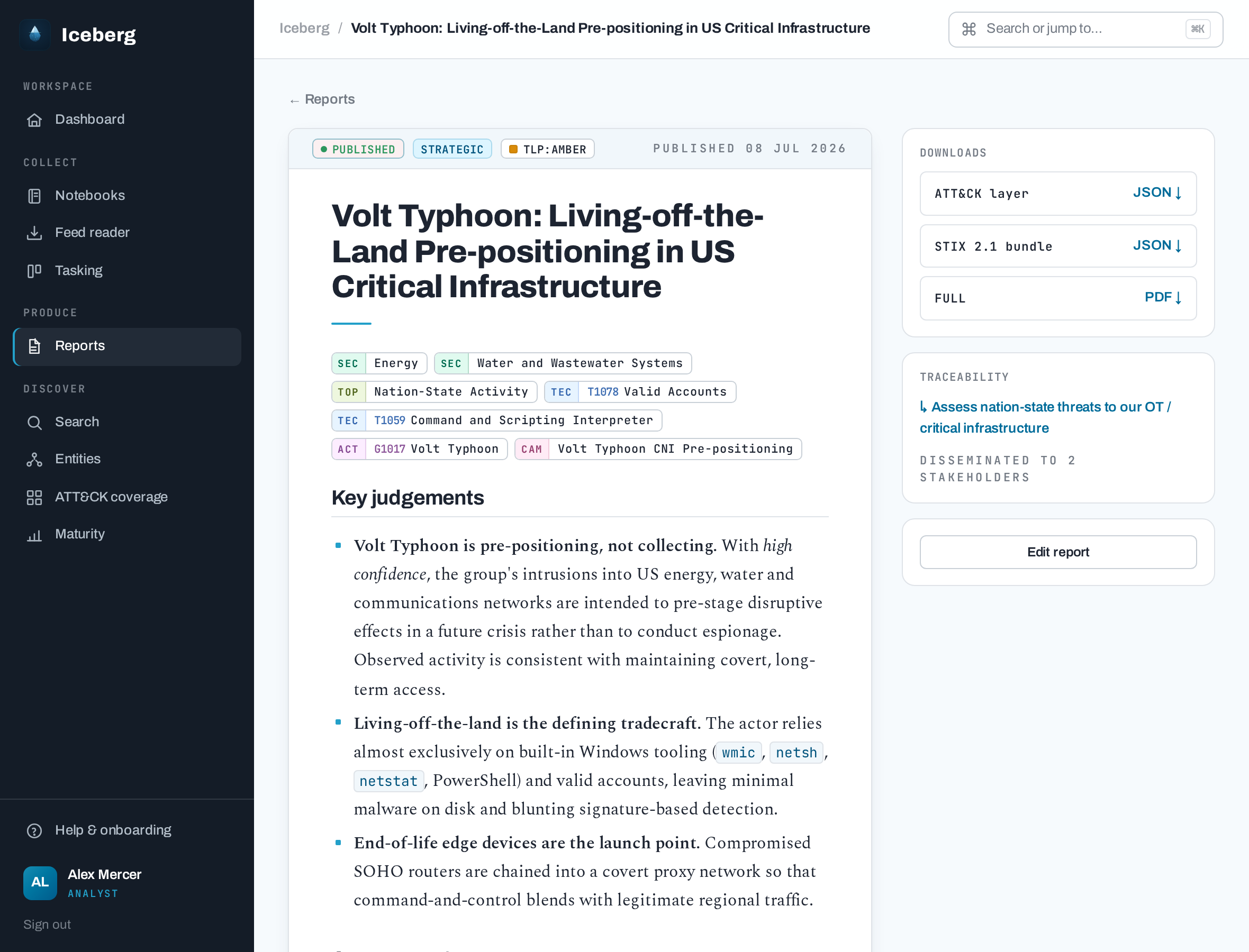 A published report
